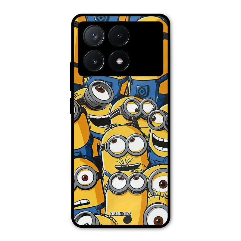 Minions Group Poco X6 Pro Mobile Back Cover - Cute PrintShield Case