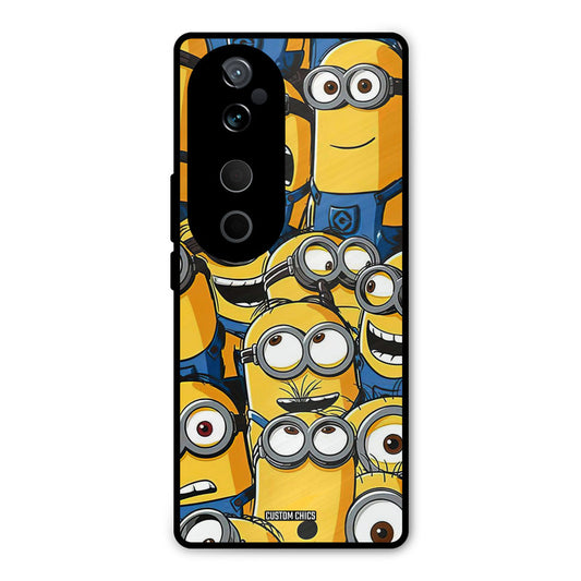 Minions Group Vivo V40 Mobile Back Cover - Cute PrintShield Case