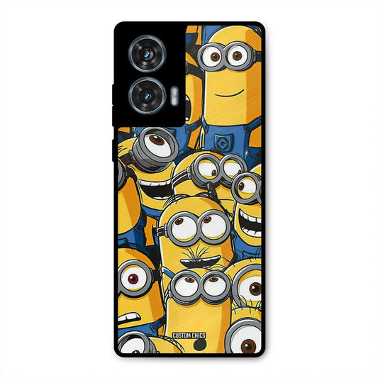 Minions Group Moto G96 Mobile Back Cover - Cute PrintShield Case