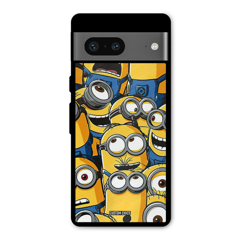 Minions Group Google Pixel 7 Mobile Back Cover - Cute PrintShield Case