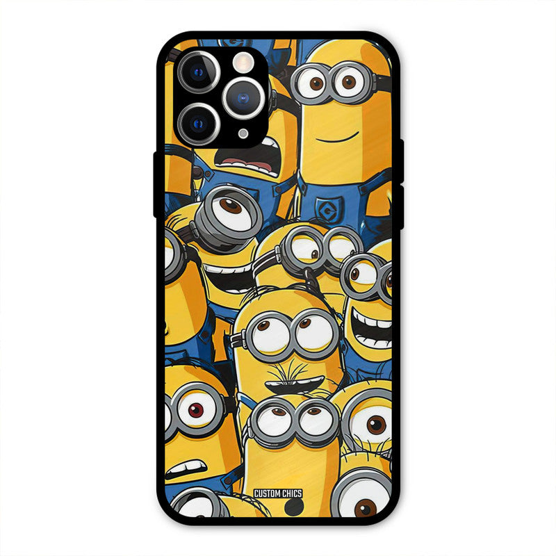 Minions Group iPhone 11 Pro Mobile Back Cover - Cute PrintShield Case