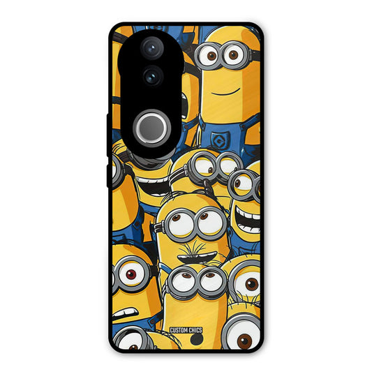 Minions Group Vivo V50 Mobile Back Cover - Cute PrintShield Case