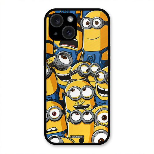 Minions Group iPhone 15 Plus Mobile Back Cover - Cute PrintShield Case