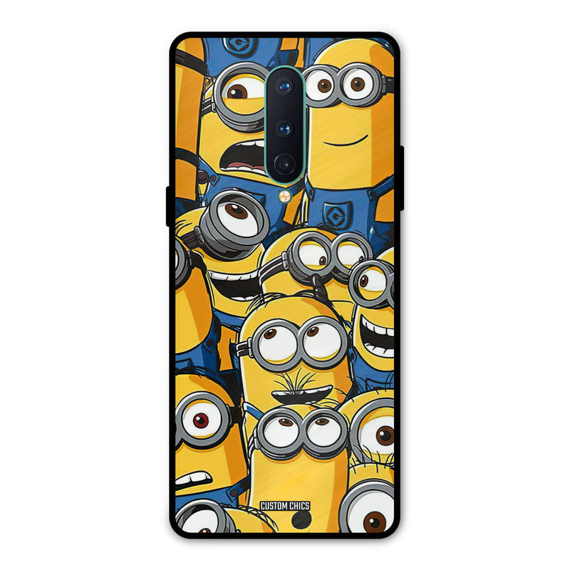 Minions Group Oneplus 8 Mobile Back Cover - Cute PrintShield Case