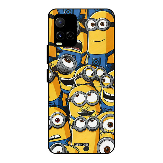 Minions Group Vivo Y33s Mobile Back Cover - Cute PrintShield Case