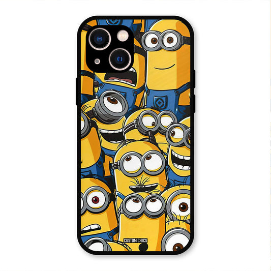 Minions Group iPhone 13 Mobile Back Cover - Cute PrintShield Case