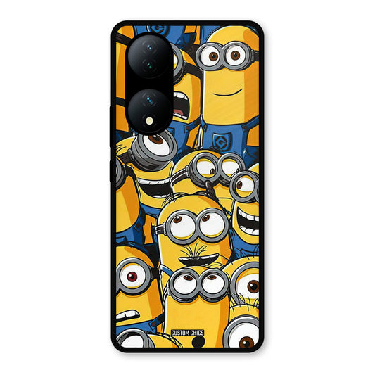 Minions Group Vivo Y100 Mobile Back Cover - Cute PrintShield Case