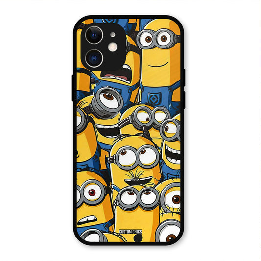 Minions Group iPhone 12 Mobile Back Cover - Cute PrintShield Case
