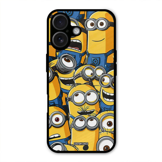 Minions Group iPhone 16 Plus Mobile Back Cover - Cute PrintShield Case