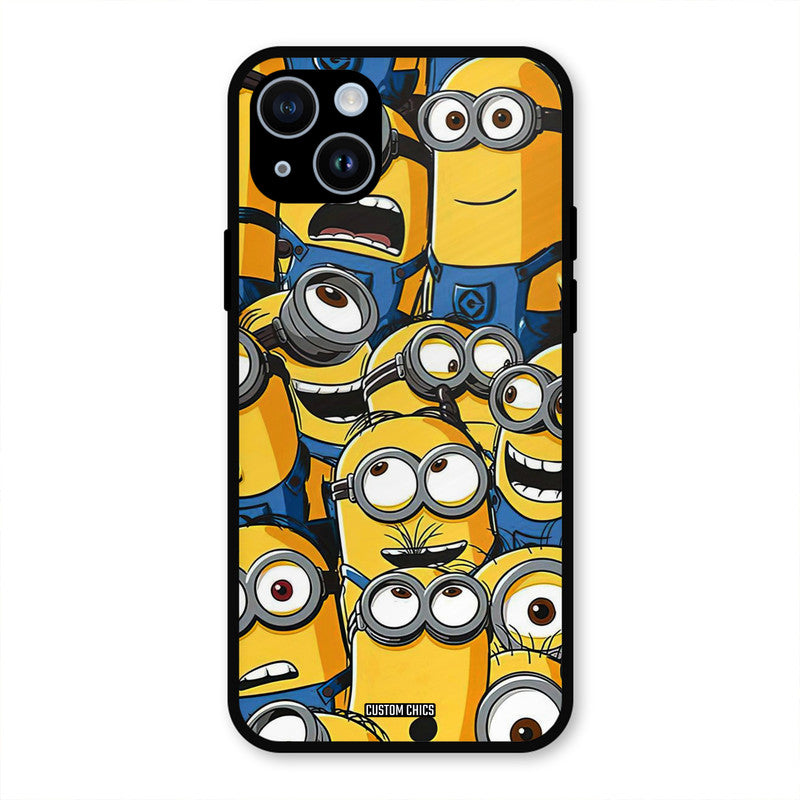Minions Group iPhone 14 Mobile Back Cover - Cute PrintShield Case