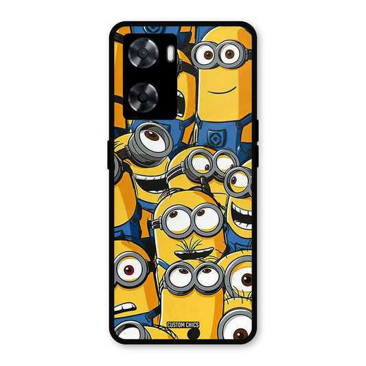 Minions Group Oppo A57 2022 Mobile Back Cover - Cute PrintShield Case