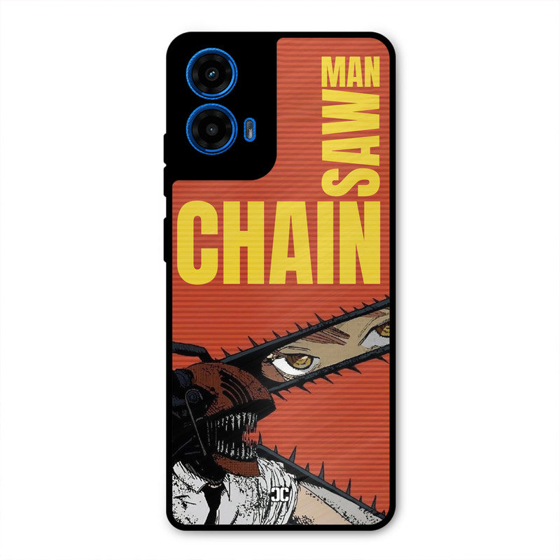 Raging Chainsaw Moto G45 Mobile Back Cover - Anime PrintShield Case