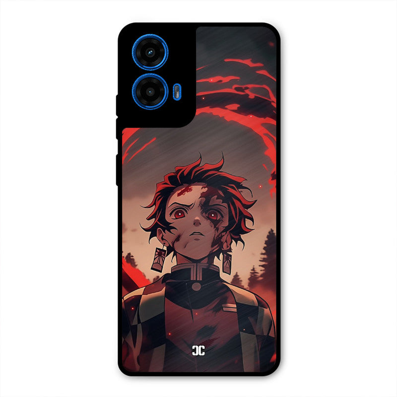 Raging Tanjiro Moto G45 Mobile Back Cover - Anime PrintShield Case