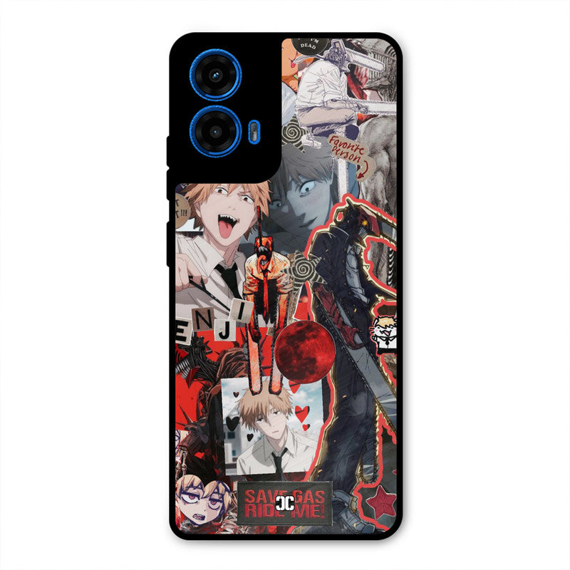 Denji Thoughts Moto G45 Mobile Back Cover - Anime PrintShield Case