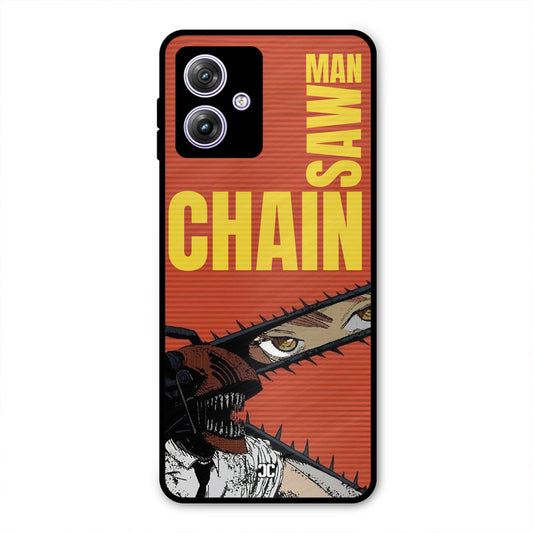 Raging Chainsaw Moto G54 Mobile Back Cover - Anime PrintShield Case