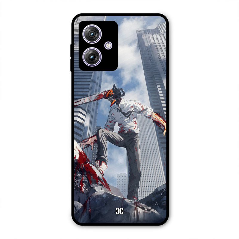 Denji Fighting Moto G54 Mobile Back Cover - Anime PrintShield Case