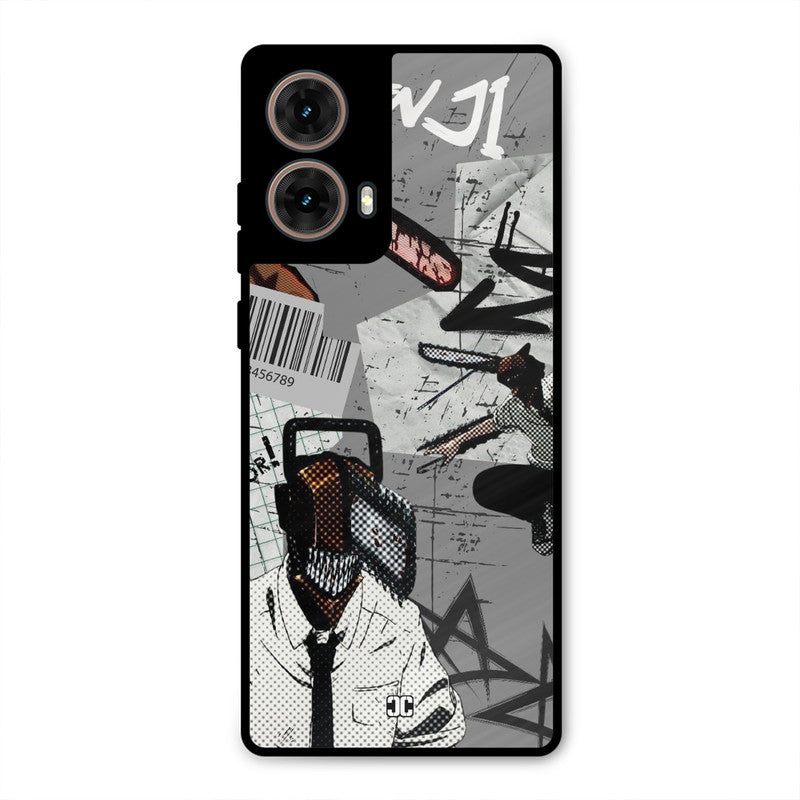 Denji Rage Moto G85 Mobile Back Cover - Anime PrintShield Case