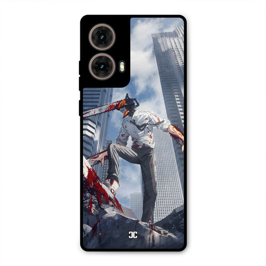 Denji Fighting Moto G85 Mobile Back Cover - Anime PrintShield Case