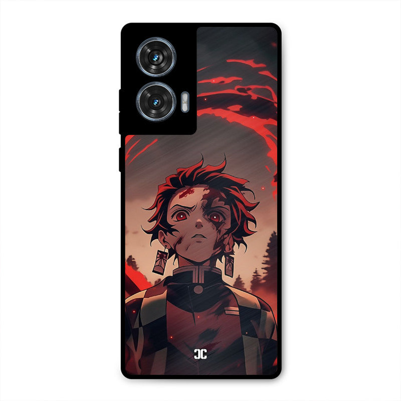 Raging Tanjiro Moto G96 Mobile Back Cover - Anime PrintShield Case