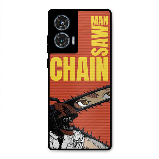 Raging Chainsaw Motorola Edge 50 Fusion Mobile Back Cover - Anime PrintShield Case