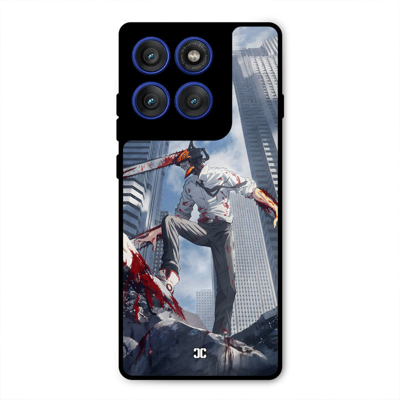 Denji Fighting Motorola Edge 60 Pro Mobile Back Cover - Anime PrintShield Case