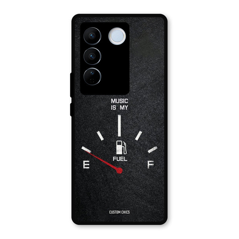 Music Fuel Vivo V27 Pro Mobile Back Cover - Typography PrintShield Case