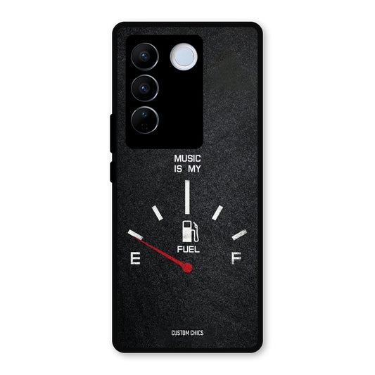 Music Fuel Vivo V27 Pro Mobile Back Cover - Typography PrintShield Case
