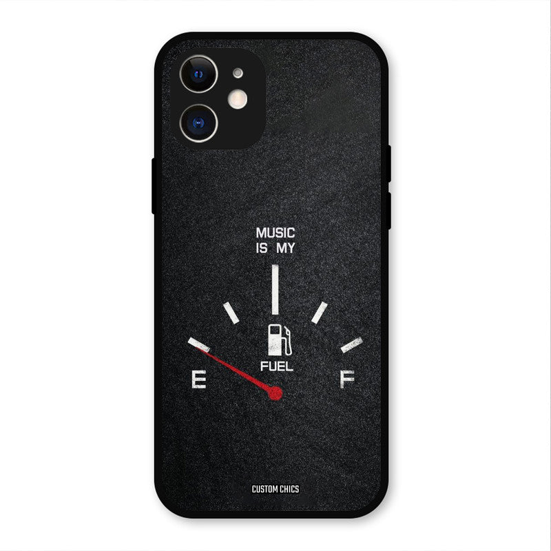 Music Fuel iPhone 12 Mobile Back Cover - Typography PrintShield Case