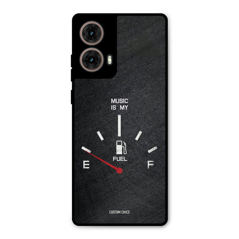 Music Fuel Moto G85 Mobile Back Cover - Typography PrintShield Case