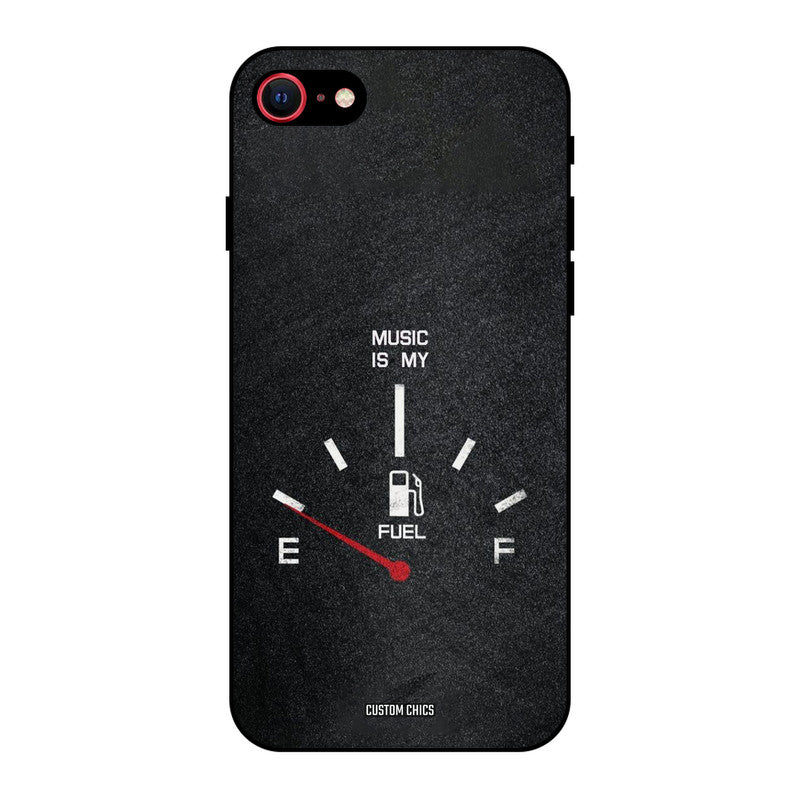Music Fuel iPhone SE 2020 Mobile Back Cover - Typography PrintShield Case