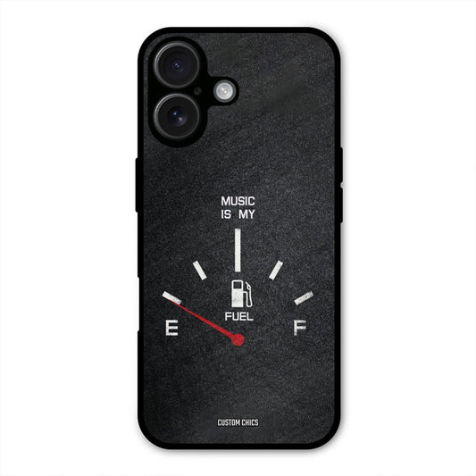 Music Fuel iPhone 16 Plus Mobile Back Cover - Typography PrintShield Case