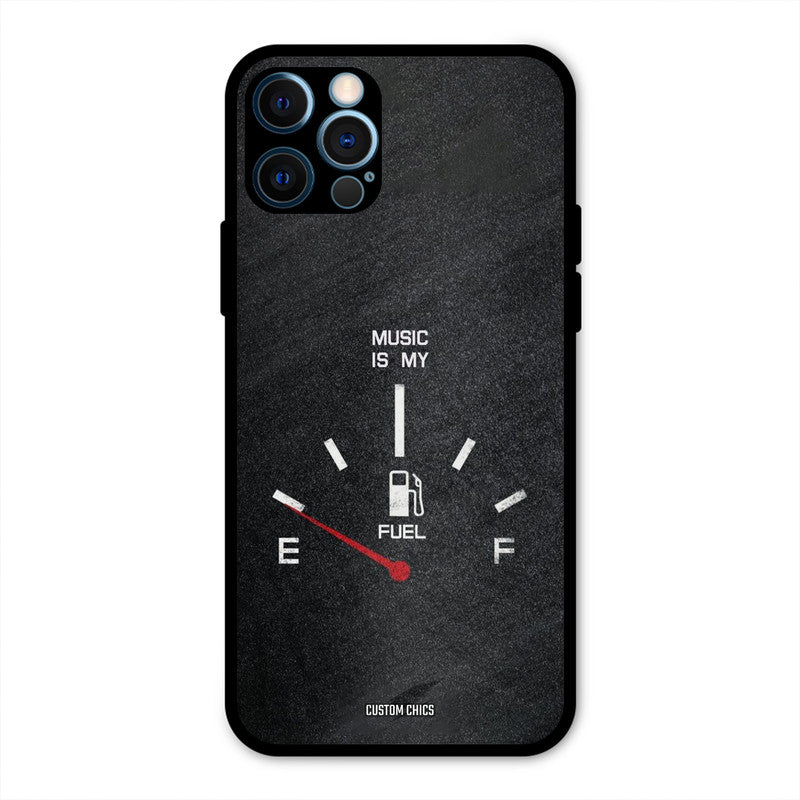 Music Fuel iPhone 12 Pro Mobile Back Cover - Typography PrintShield Case