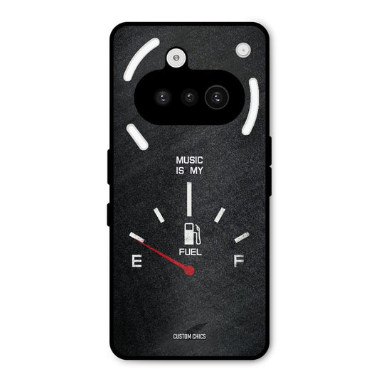 Music Fuel Nothing Phone 3A Mobile Back Cover - Typography PrintShield Case