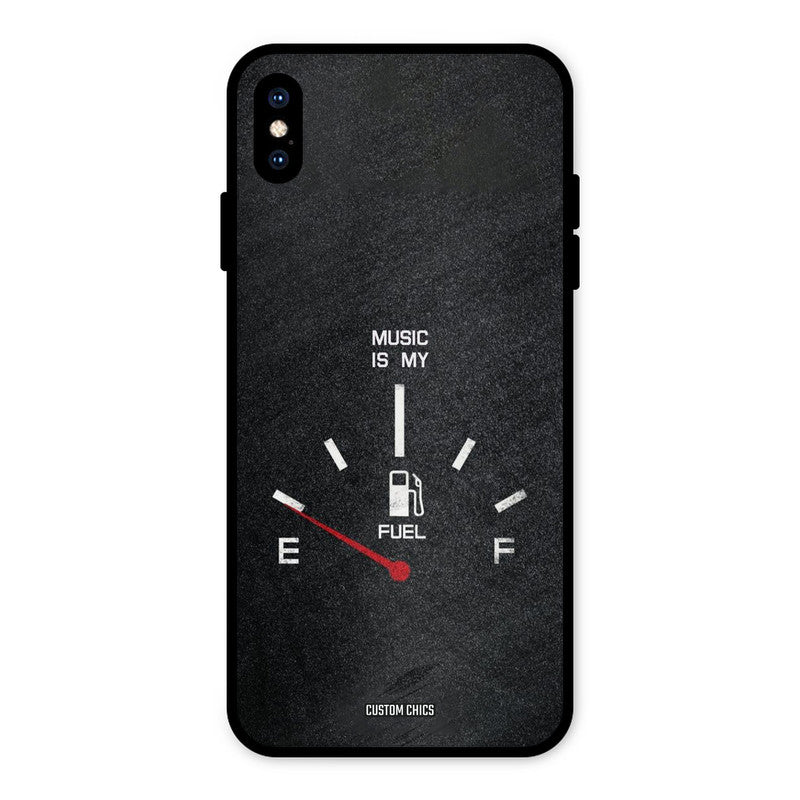 Music Fuel iPhone XS Max Mobile Back Cover - Typography PrintShield Case
