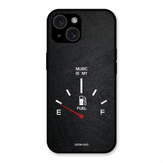 Music Fuel iPhone 15 Plus Mobile Back Cover - Typography PrintShield Case