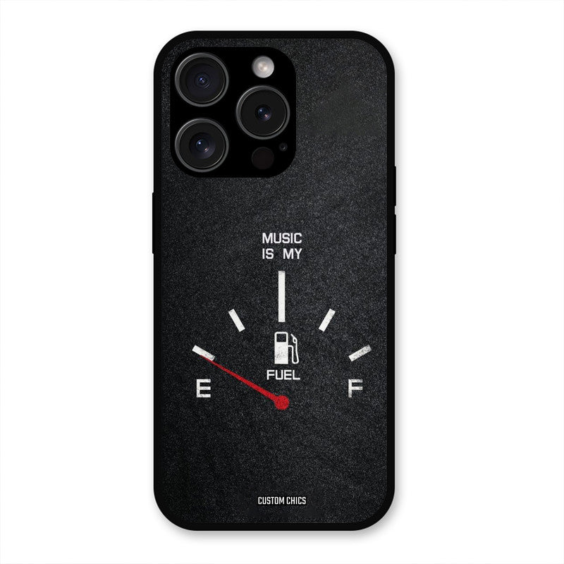 Music Fuel iPhone 15 Pro Max Mobile Back Cover - Typography PrintShield Case
