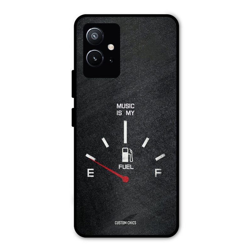 Music Fuel Vivo Y75 5G Mobile Back Cover - Typography PrintShield Case