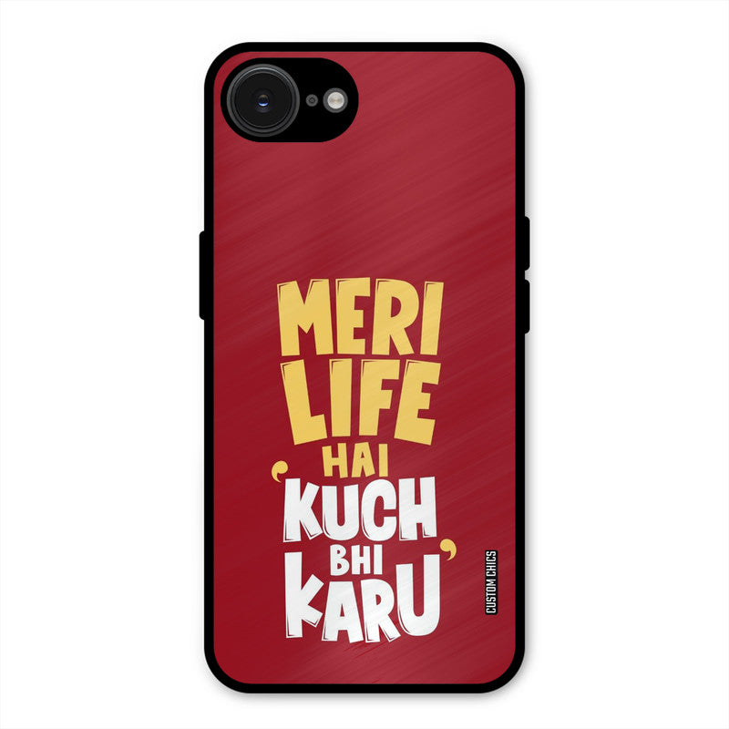 My Life iPhone 16e Mobile Back Cover - Typography PrintShield Case