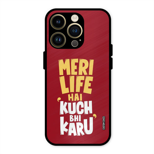 My Life iPhone 14 Pro Max Mobile Back Cover - Typography PrintShield Case