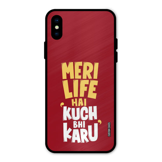 My Life iPhone X Mobile Back Cover - Typography PrintShield Case