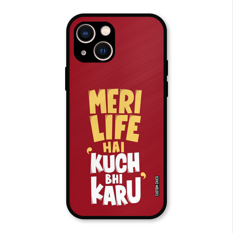 My Life iPhone 13 Mobile Back Cover - Typography PrintShield Case