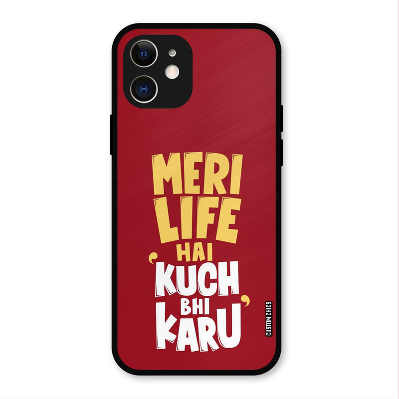 My Life iPhone 12 Mobile Back Cover - Typography PrintShield Case