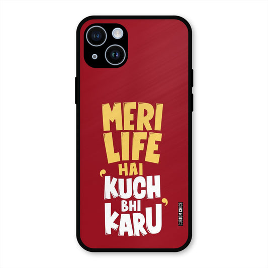 My Life iPhone 14 Plus Mobile Back Cover - Typography PrintShield Case