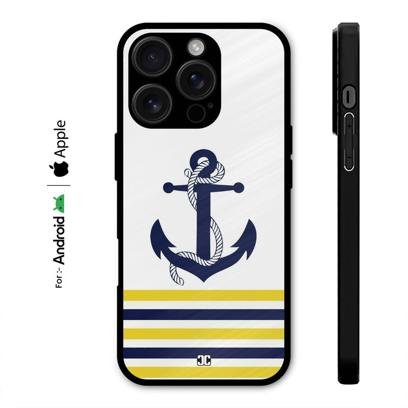 Navy Anchor Stripes Case – Premium PrintShield Mobile Cover