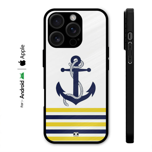 Navy Anchor Stripes Case – Premium PrintShield Mobile Cover