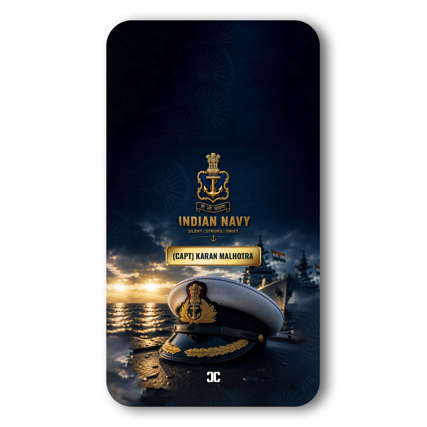 Navy Officer Name Case Case – Premium PrintShield Mobile Cover