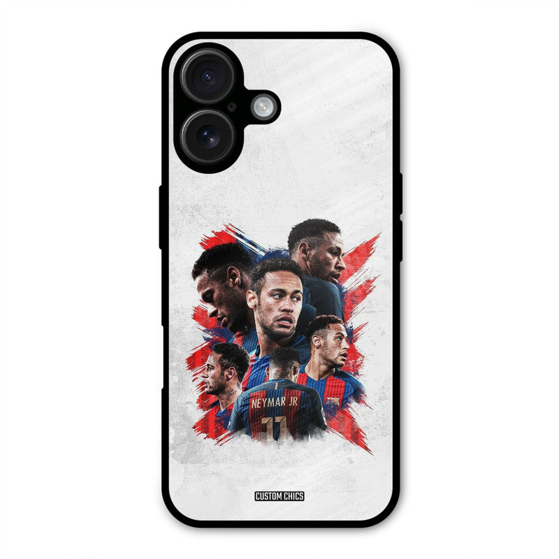 Neymar Group  iPhone 16 Mobile Back Cover - Sports PrintShield Case