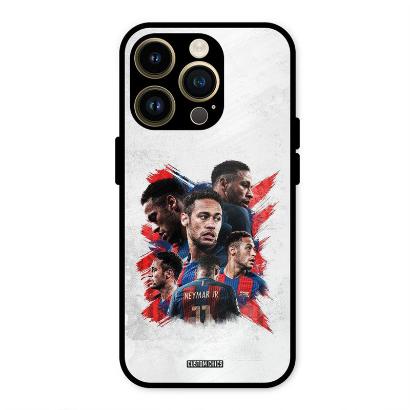 Neymar Group  iPhone 14 Pro Mobile Back Cover - Sports PrintShield Case