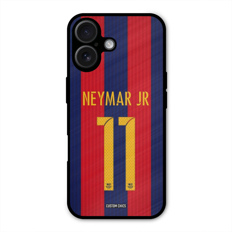 Neymar Jersey  iPhone 16 Mobile Back Cover - Sports PrintShield Case