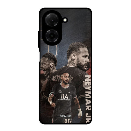 Neymar Portrait Poco C71 Mobile Back Cover - Sports PrintShield Case